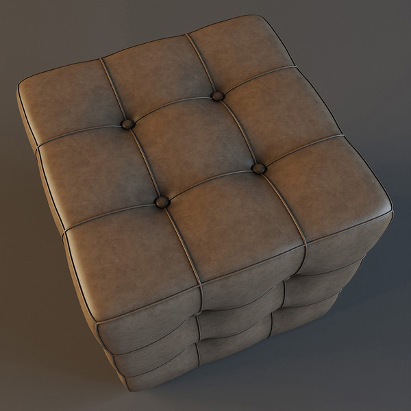 padded stool 3d model - Padded stool_01 by mifody